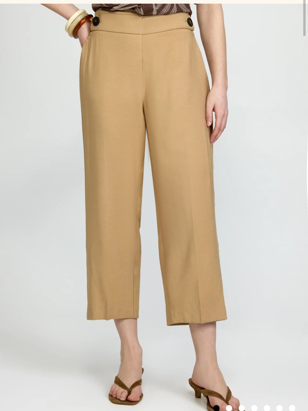 Laura Pull-On Capris Pants Sable Tan